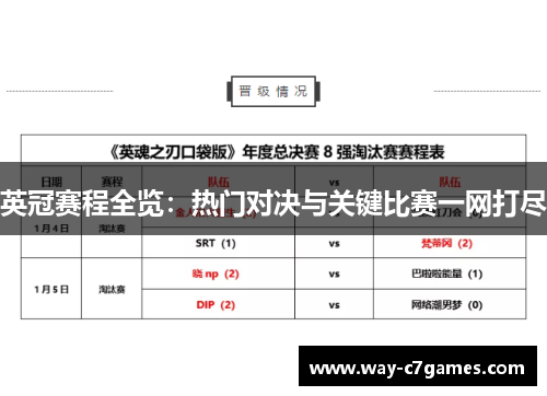 英冠赛程全览：热门对决与关键比赛一网打尽